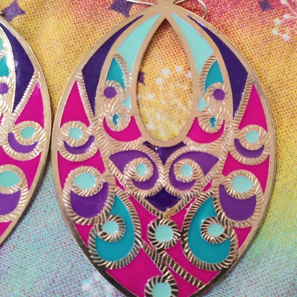 Metal Bohemian Earrings - Picture 3 of 3